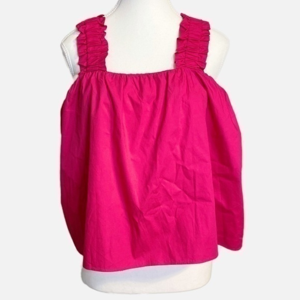 Freshman 1996 Hot Pink Cropped Tank Top with Elastic Straps NWT